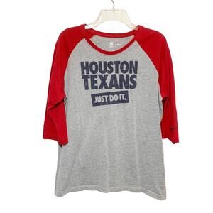 Nike Houston Texans Raglan T-Shirt Glitter Graphic